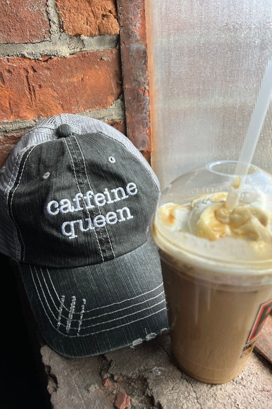 Caffeine Queen Trucker Hat Ocean and 7th