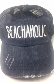 Beachaholic Embroidered Trucker Hat Ocean and 7th