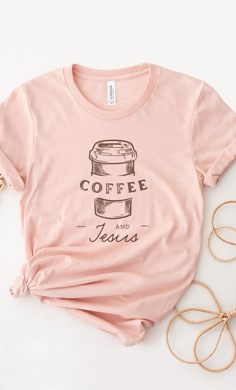 Coffee and Jesus Graphic Tee Kissed Apparel