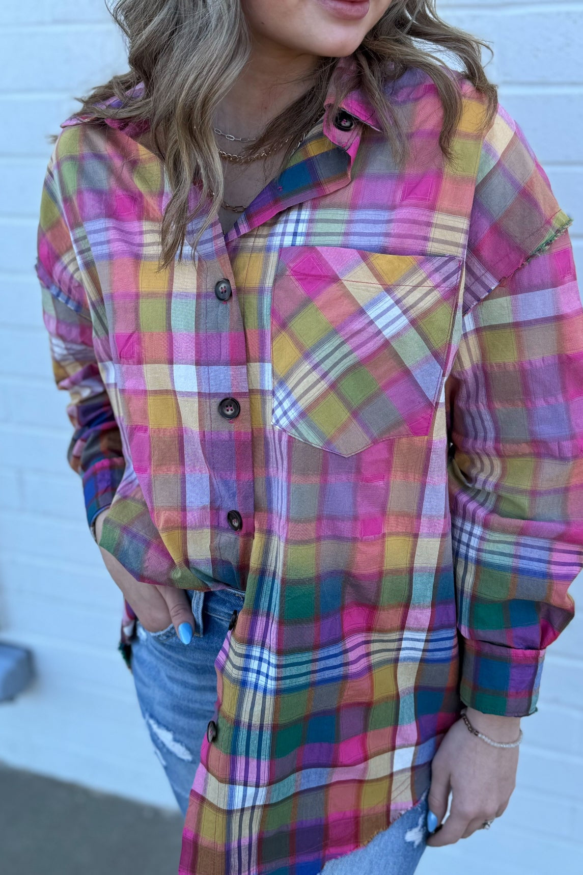 Barbara Stained Glass Flannel Top Bliss Dropship