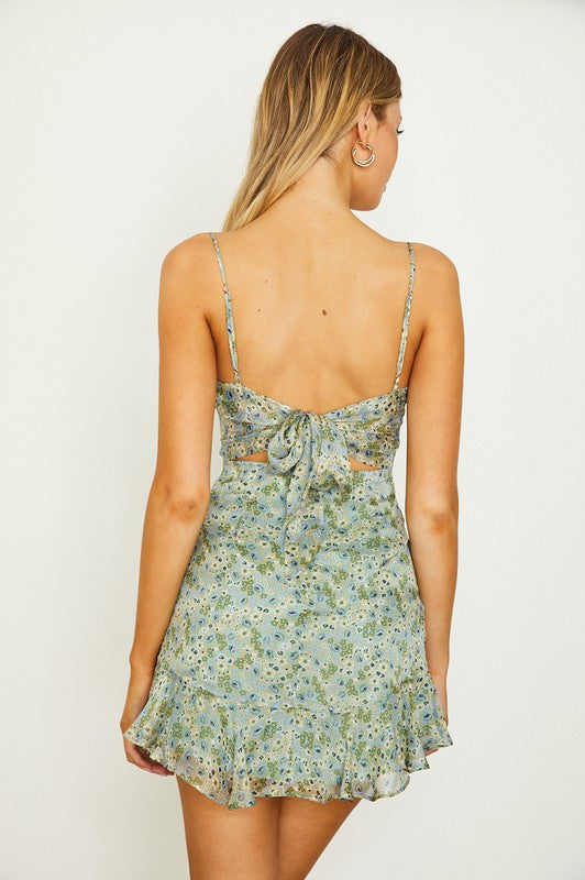 Floral Print Cami Mini Dress One and Only Collective Inc