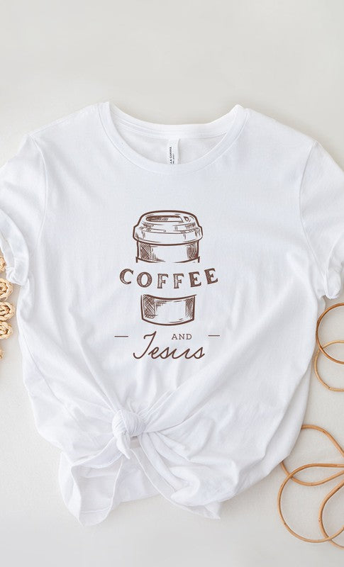 Coffee and Jesus Graphic Tee Kissed Apparel