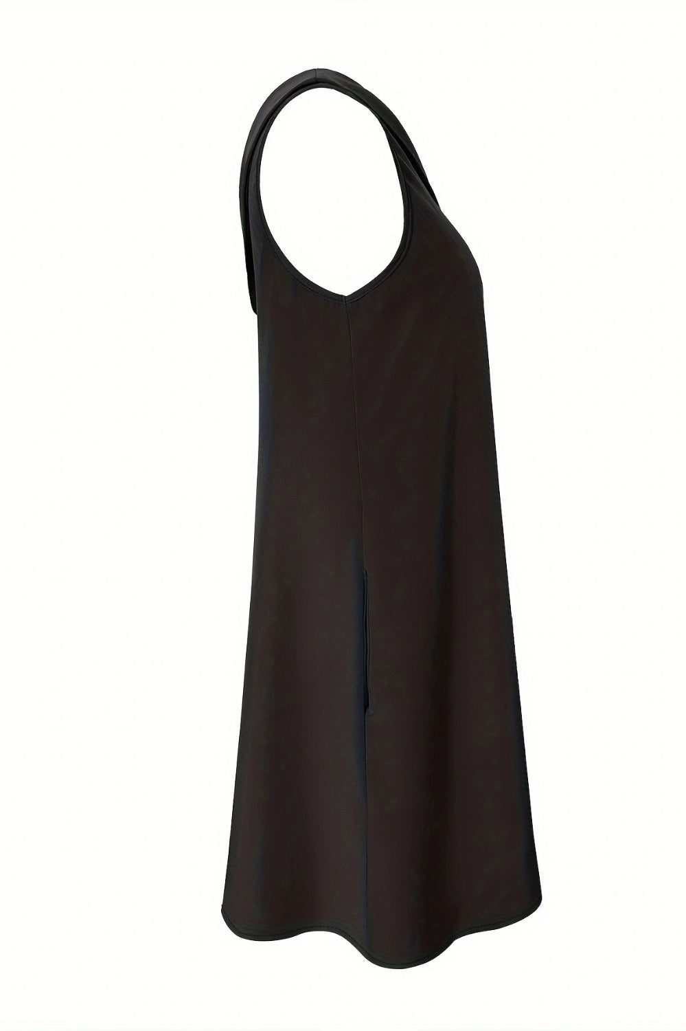 Asymmetrical Neck Sleeveless Mini Dress Trendsi