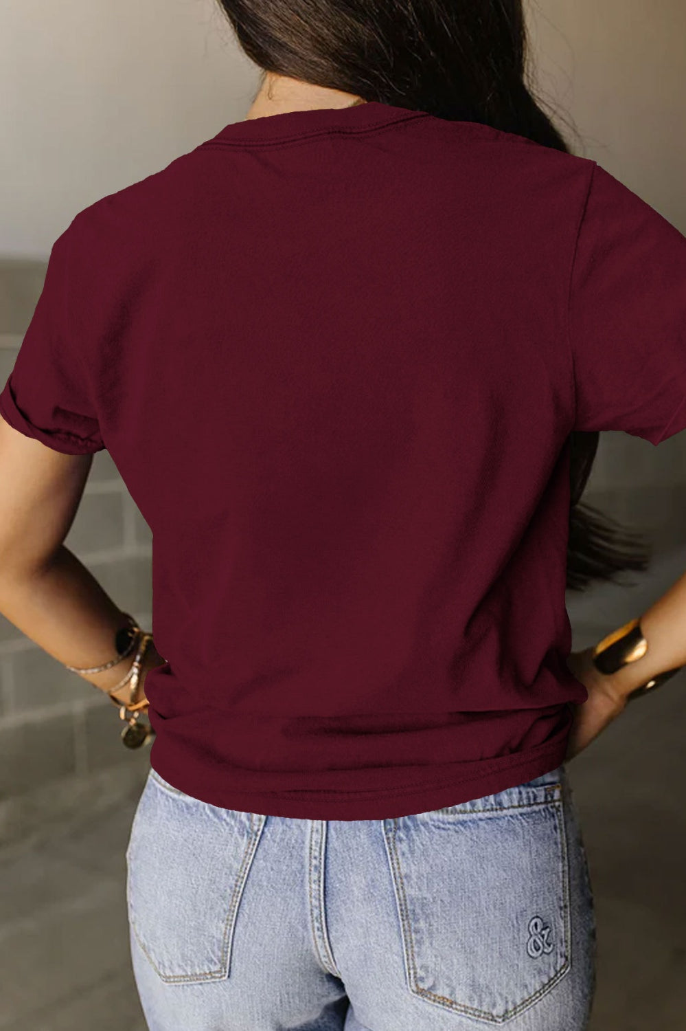 Full Size Lucky Clover Round Neck Short Sleeve T-Shirt Trendsi