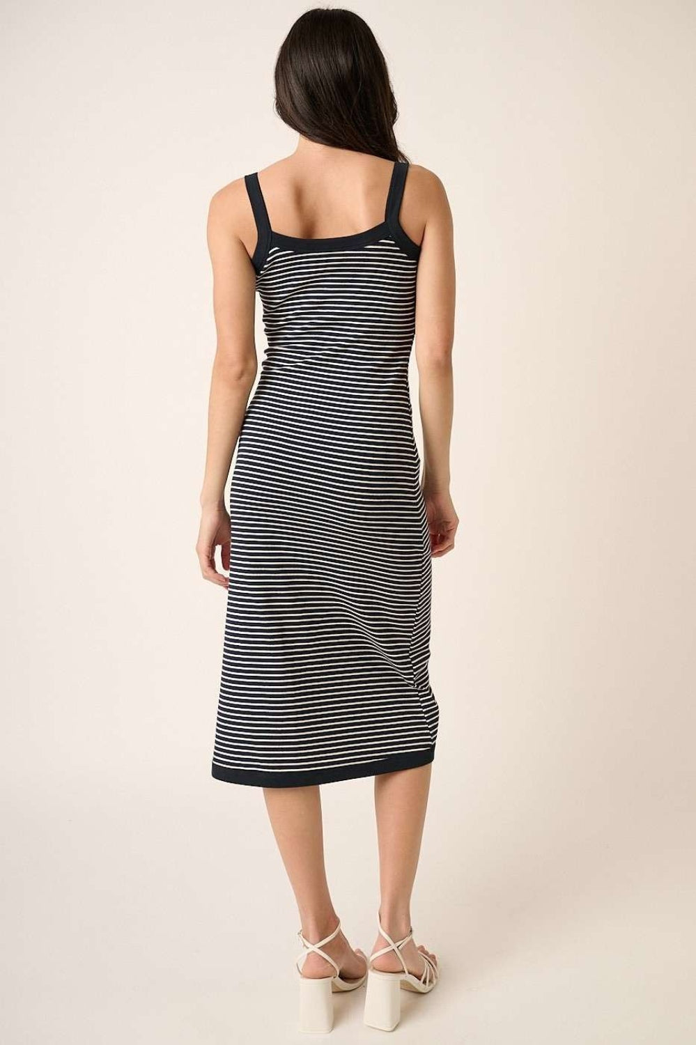 Mittoshop Contrast Striped Midi Cami Dress Trendsi
