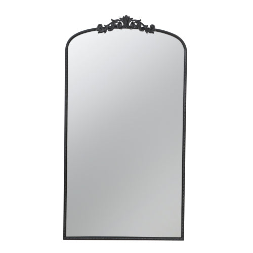 66" x 36" Full Length Mirror, Arched Mirror Hanging or Leaning Against Wall, Large Black Mirror for Living Room Vtng Furniture