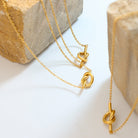 18K Gold-Plated Titanium Steel Knot Necklace Trendsi