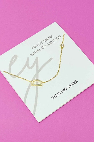 Finest Shine Initial Sterling Silver Necklace Ellison and Young
