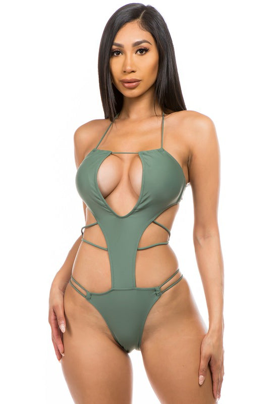 One-piece with sexy cut outs Mermaid Swimwear
