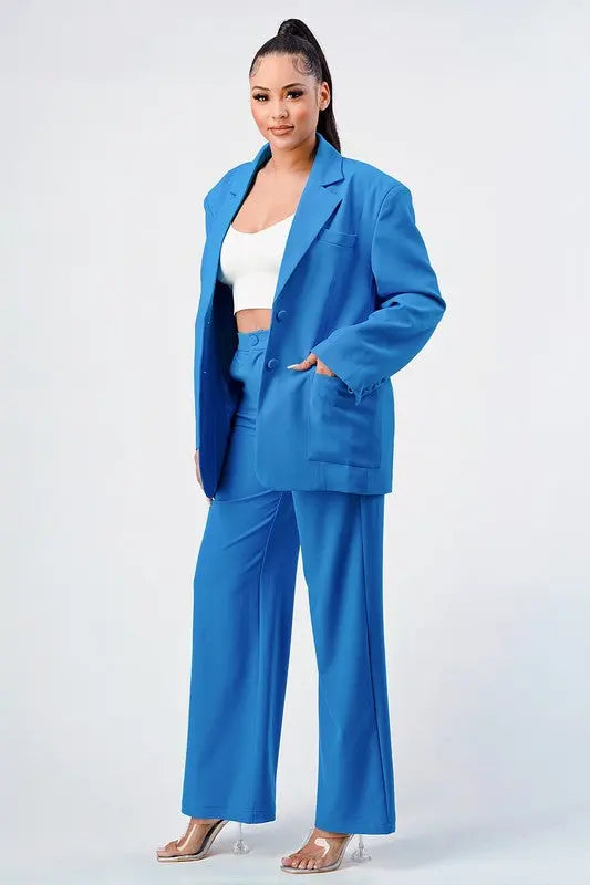 ATHINA CASUAL LOOSE FIT BLAZER AND PANTS Athina