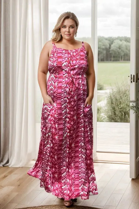 Abby Road - Hot Pink Maxi Dress Boutique Simplified