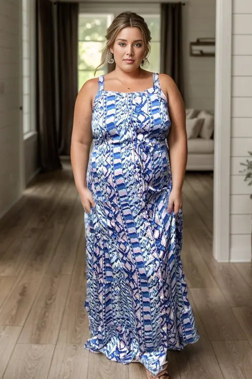 Abby Road - Royal Blue Maxi Dress Boutique Simplified