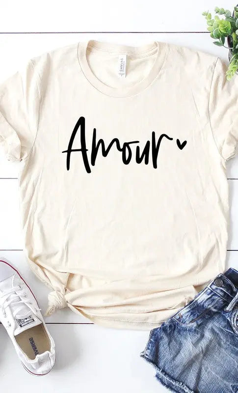 Amour Valentines Graphic Tee Kissed Apparel