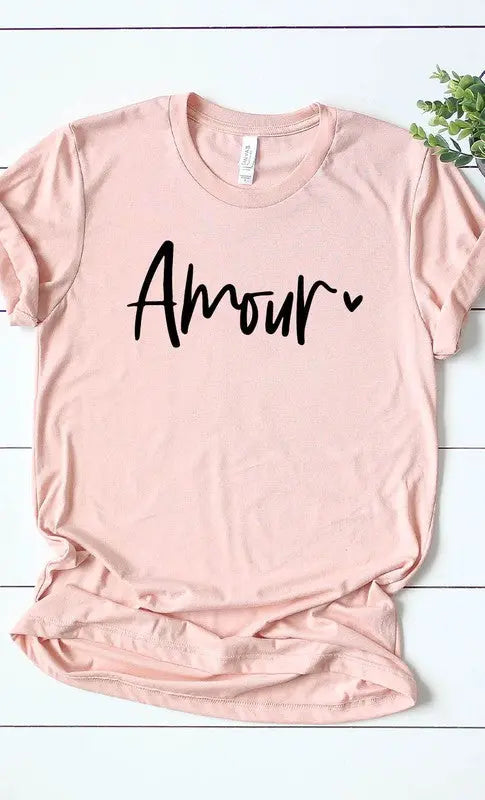 Amour Valentines Graphic Tee Kissed Apparel