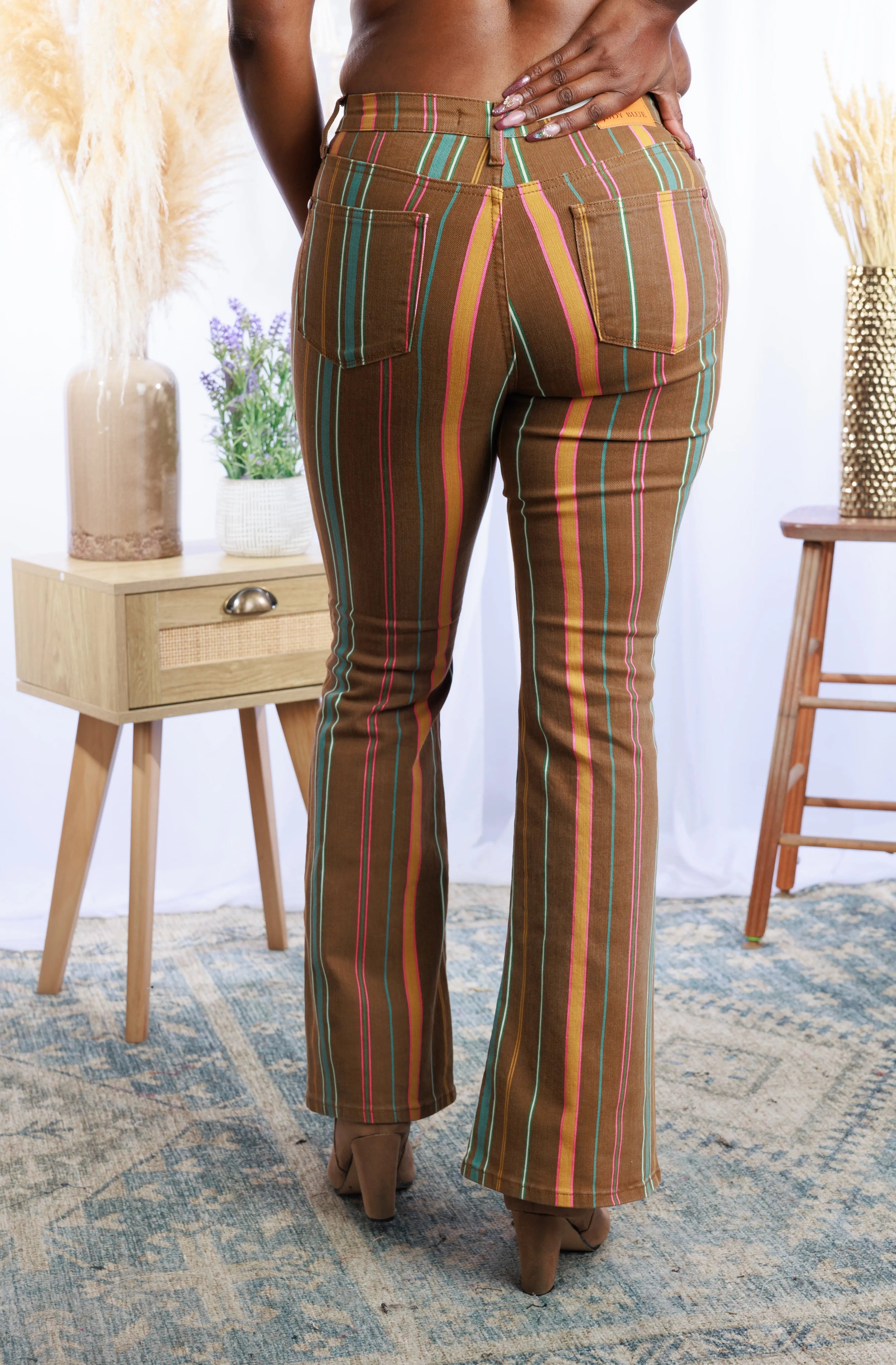 Astrid Judy Blue Striped Flares JB Boutique Simplified