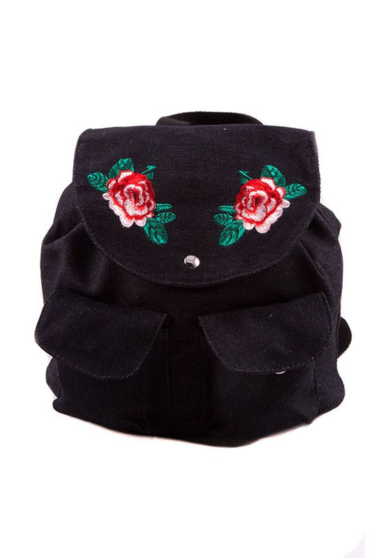 FLORAL EMBROIDERY BACKPACK Bella Chic
