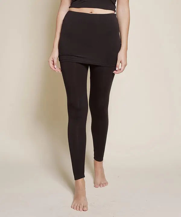 BAMBOO PRE WASHED One Piece Skirted Legging Fabina