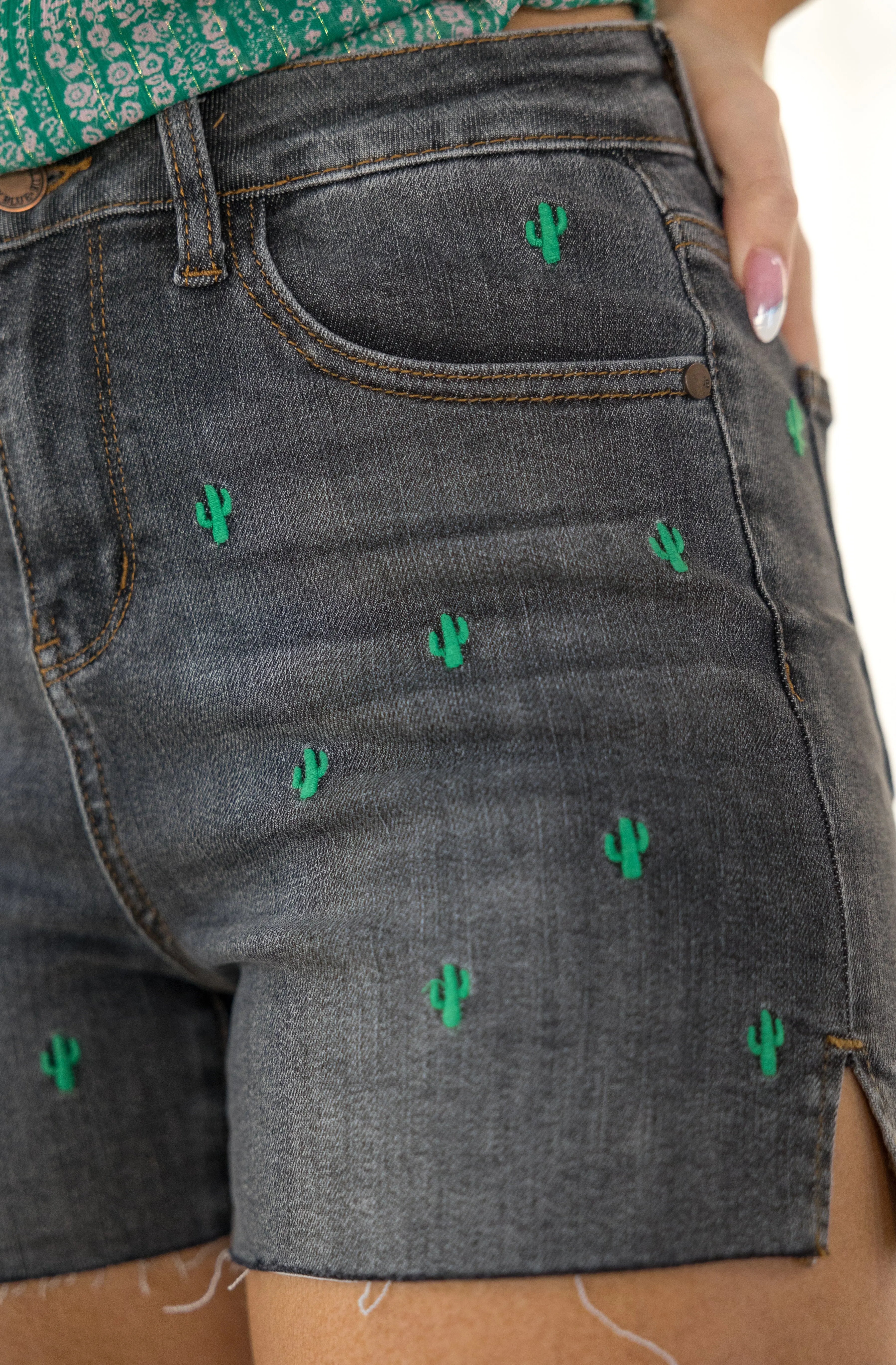 Cactus Cutie Judy Blue Shorts JB Boutique Simplified
