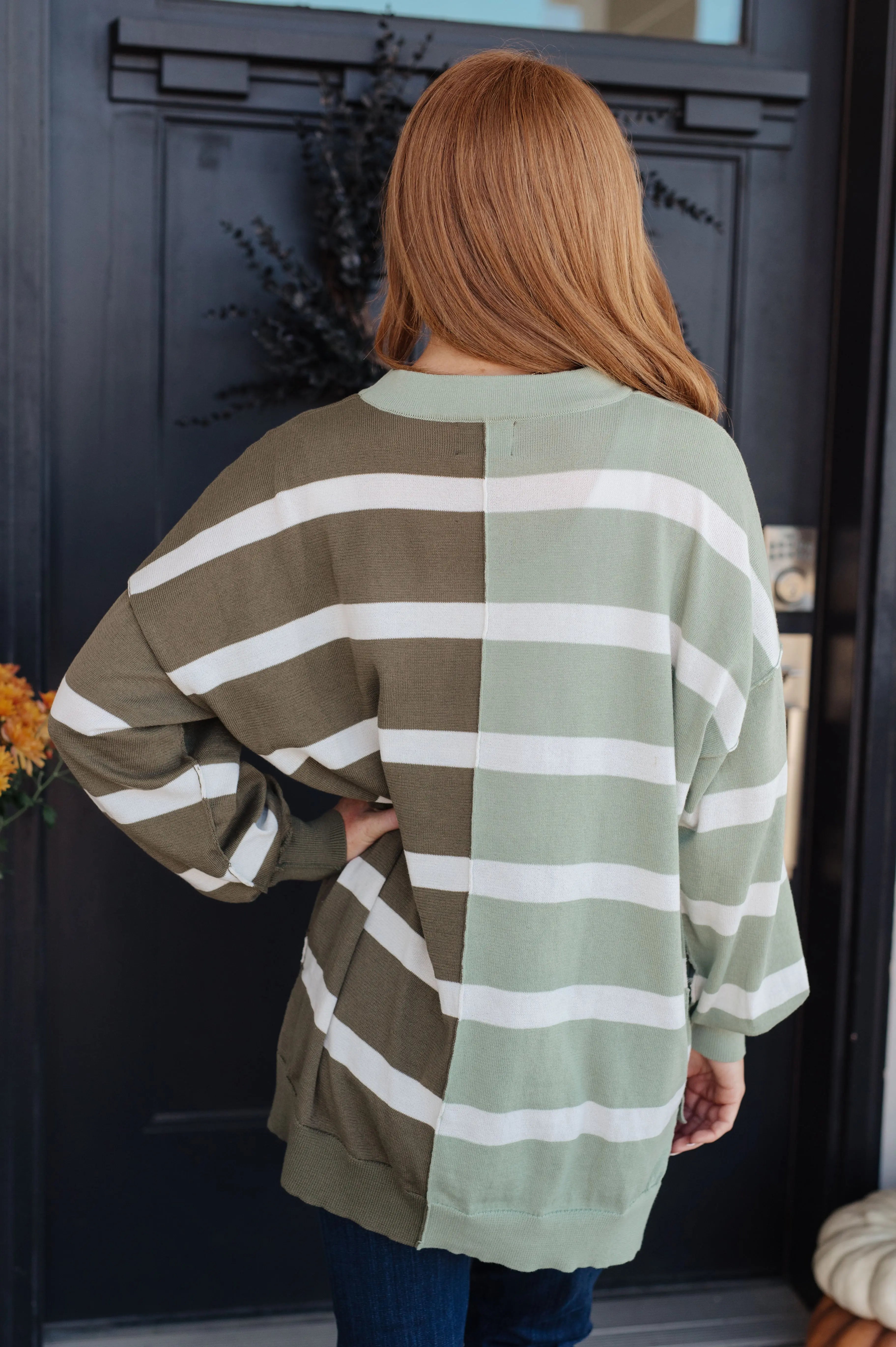 Can't Decide Color Block Striped Sweater Ave Shops