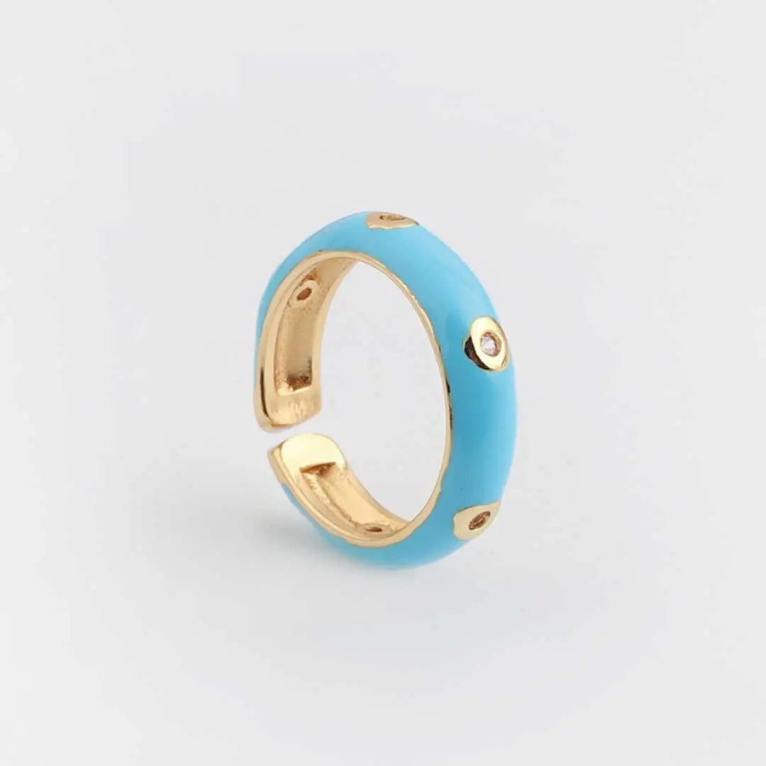Caterpillar Ring |  Light-Blue |  Casual Chic Boutique
