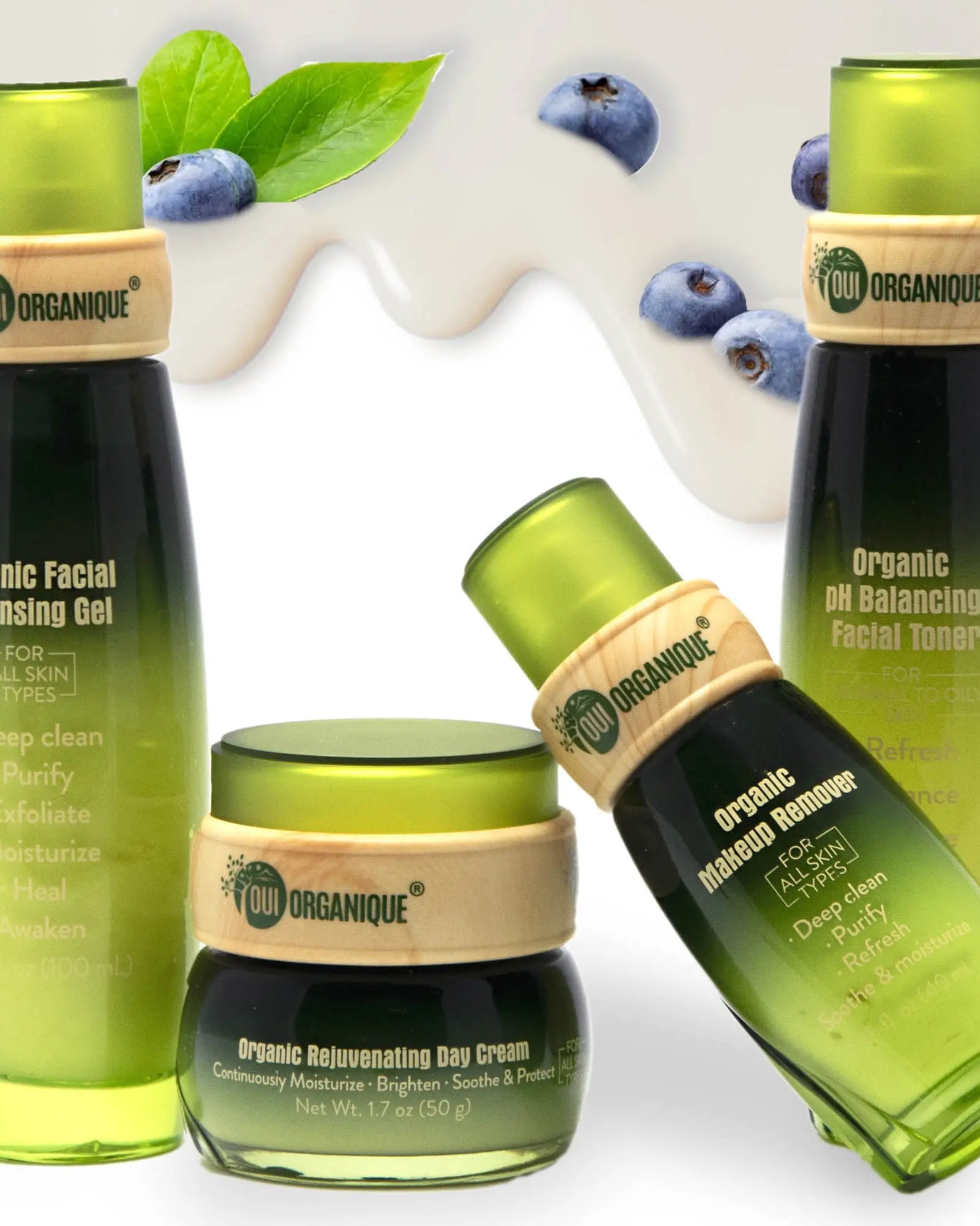 Certified Organic Nourishing Skincare Set -Deep Hydration, Detoxify OUI ORGANIQUE