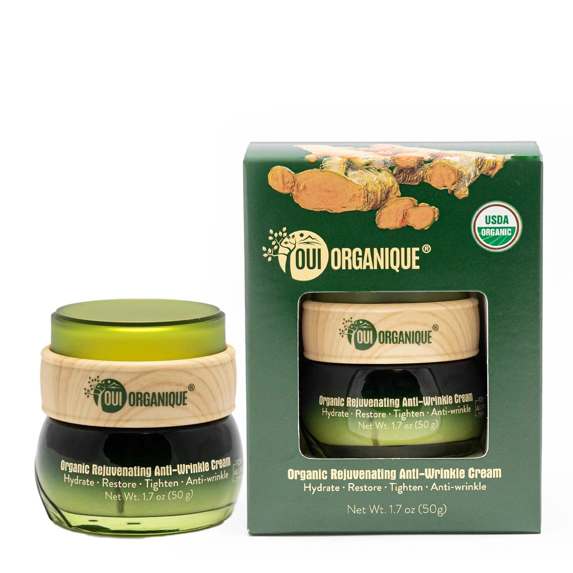Certified Organic Rejuvenating Anti-Wrinkle Cream for All Skin types(sensitive skin) OUI ORGANIQUE