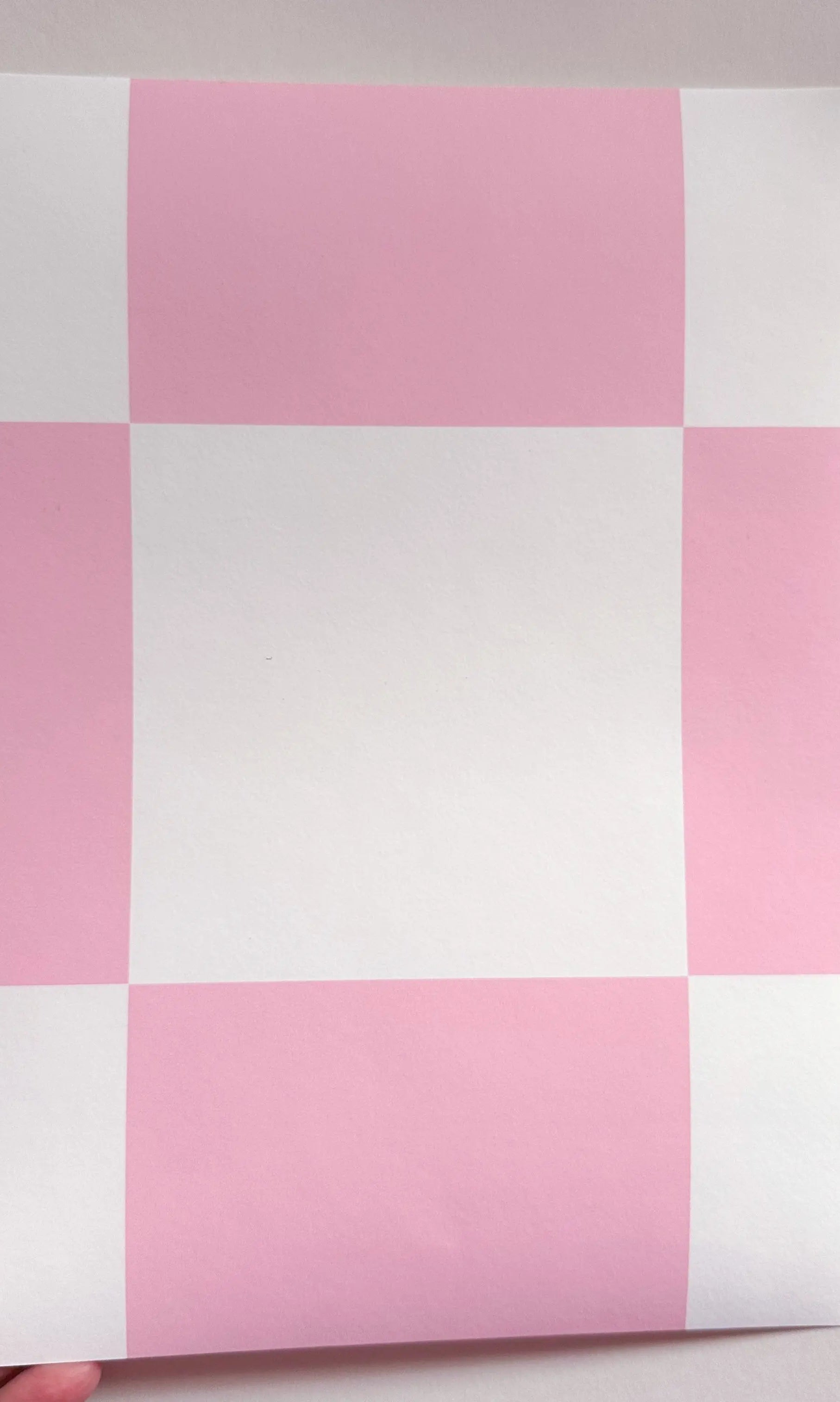 ‘Checkmate’ Checkered Wallpaper in Pink Candy Sorbet Dreams