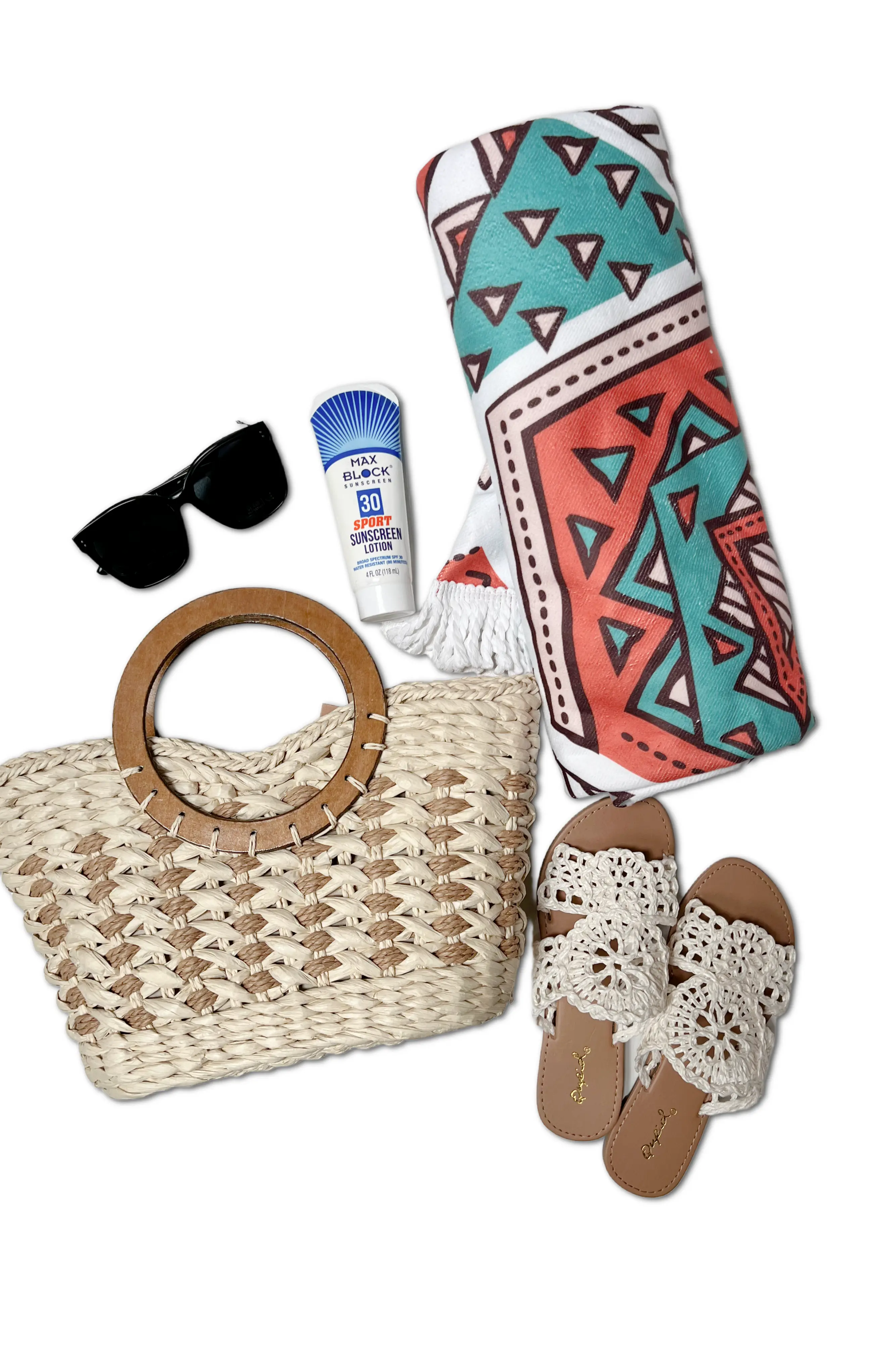 Circular Beach Towel - Aztec Accessories Boutique Simplified