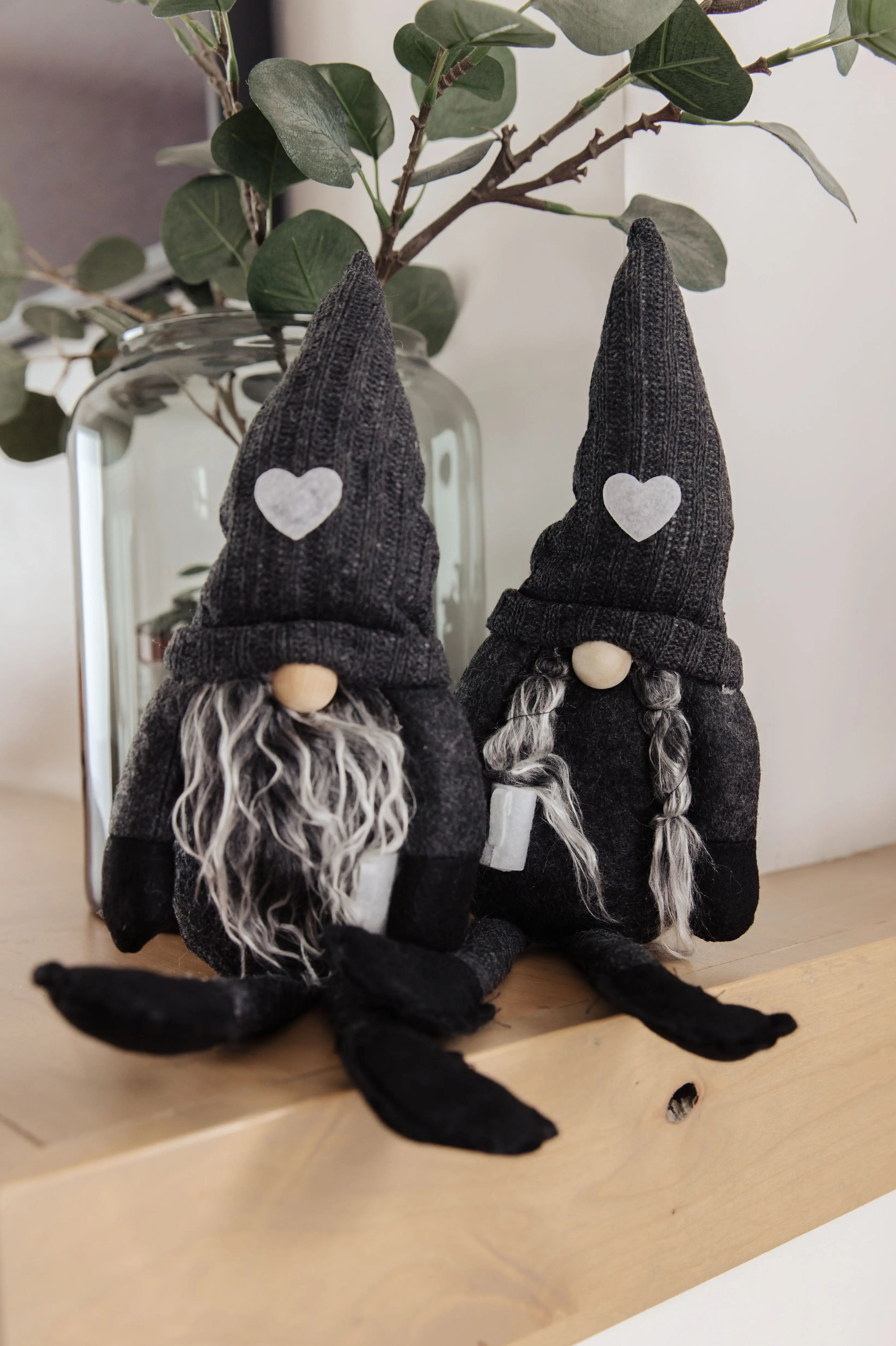 Coffee Lover Gnomes Set of 2 in Charcoal Ave Shops