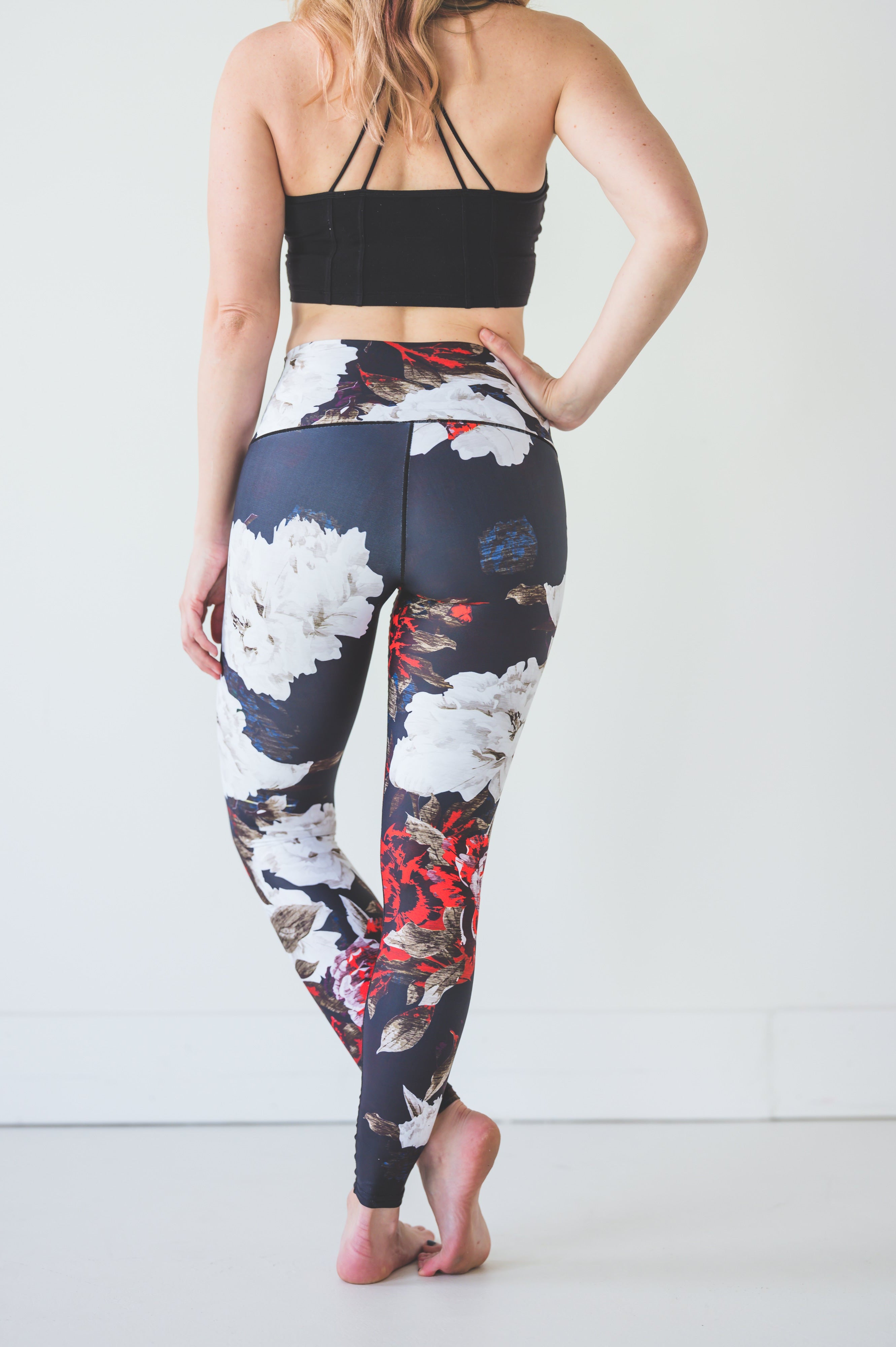 Black Floral Yoga Pants Colorado Threads Clothing