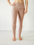 Blush Microstripe Yoga Pants Colorado Threads Clothing