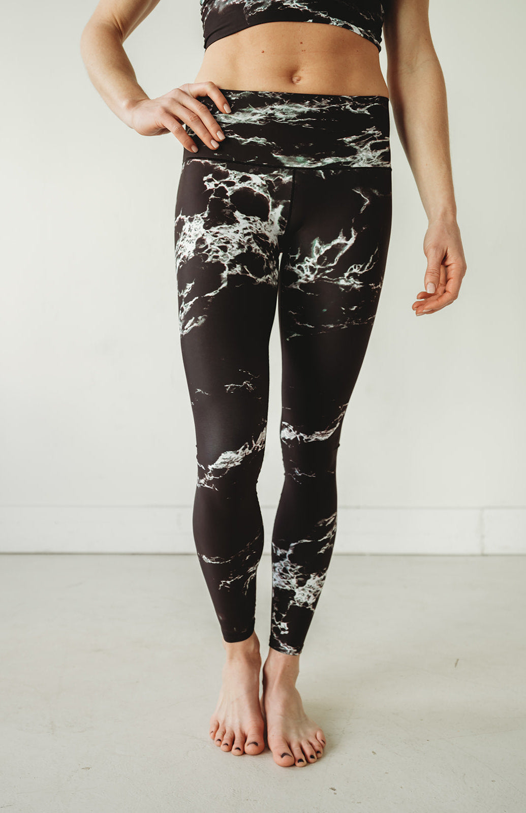 Black Marble Yoga Pants Colorado Threads Clothing