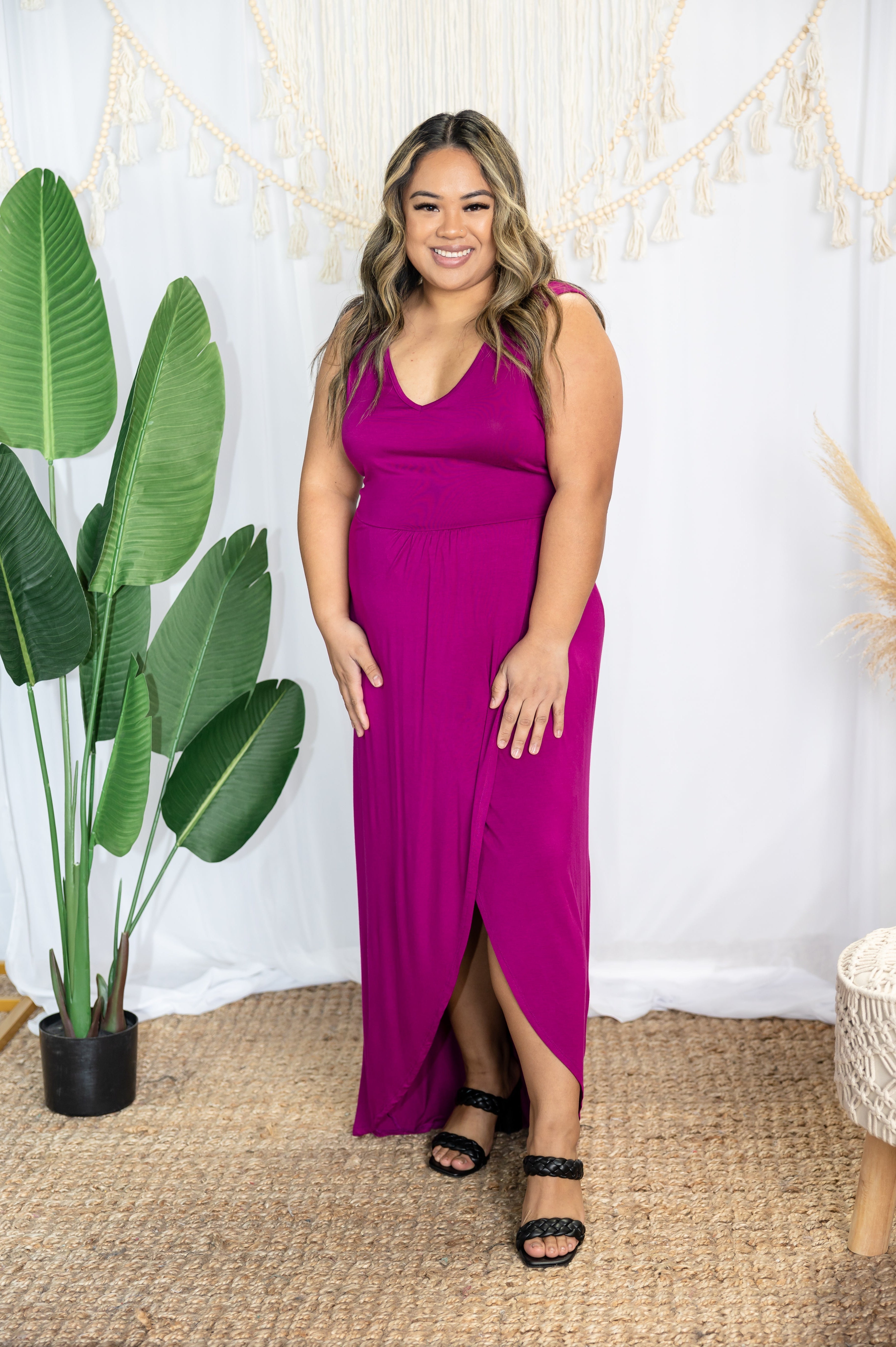 Elegantly Wrapped Maxi - Magenta Boutique Simplified