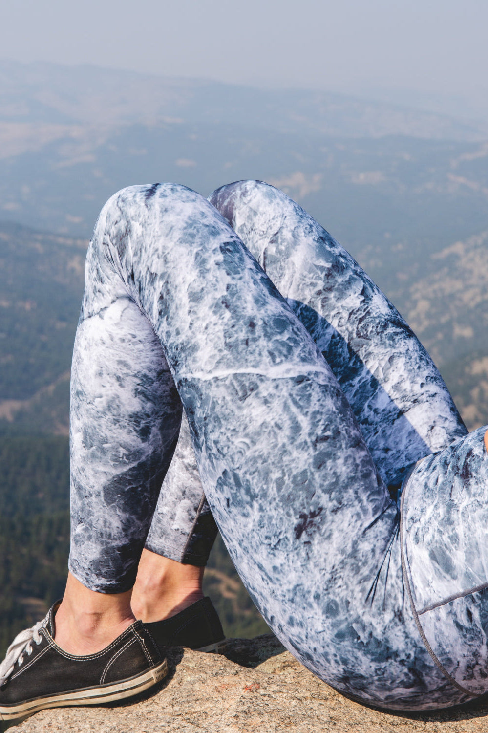 Grey Marble Yoga Pants Colorado Threads Clothing