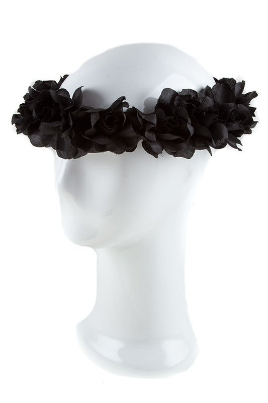 Black Floral Head Crown |  BLACK-JTJT-Os |  Casual Chic Boutique