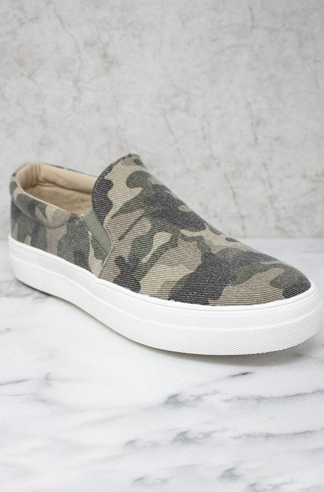 Slip Into Style Slip On Sneakers - Camo Accessories Boutique Simplified
