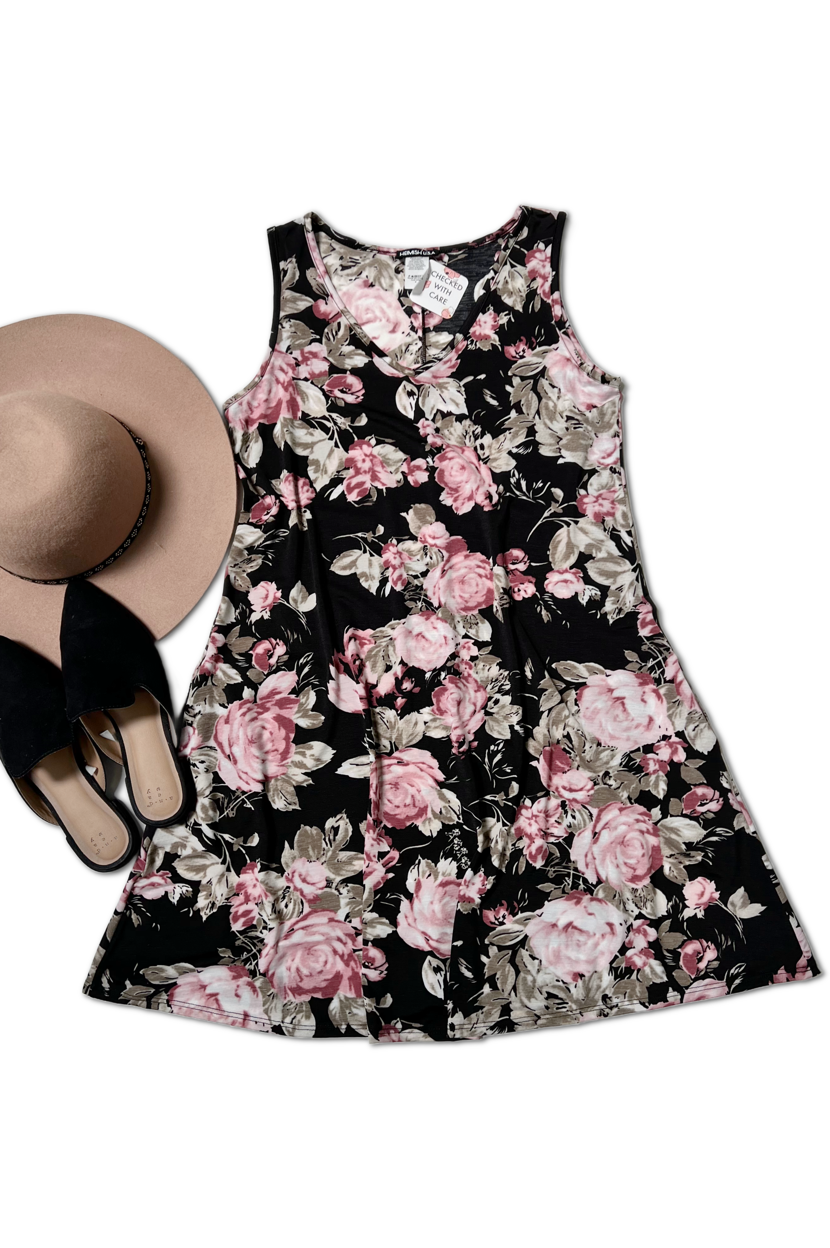Vintage Rose Swing Dress Boutique Simplified