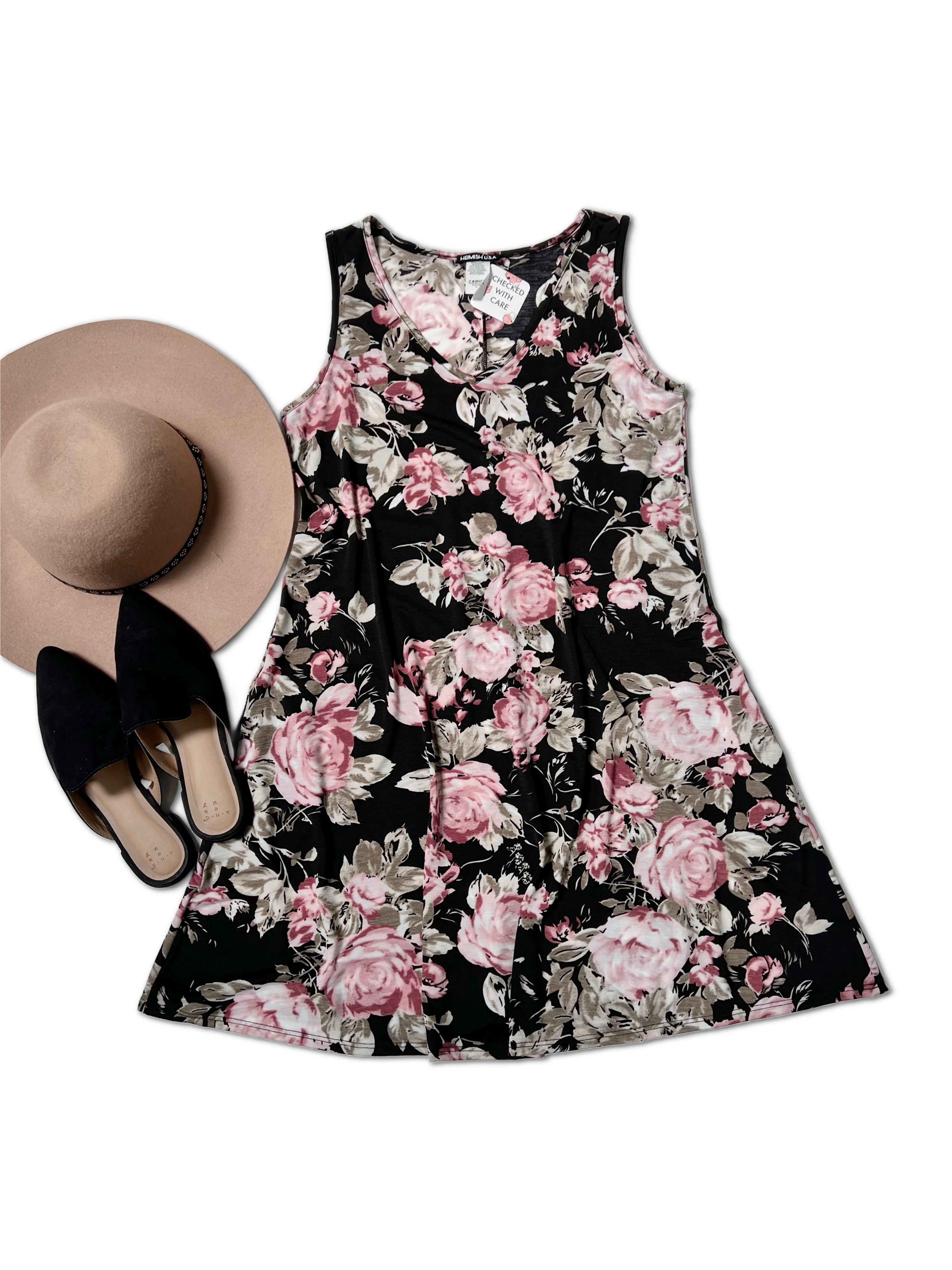 Vintage Rose Swing Dress Boutique Simplified