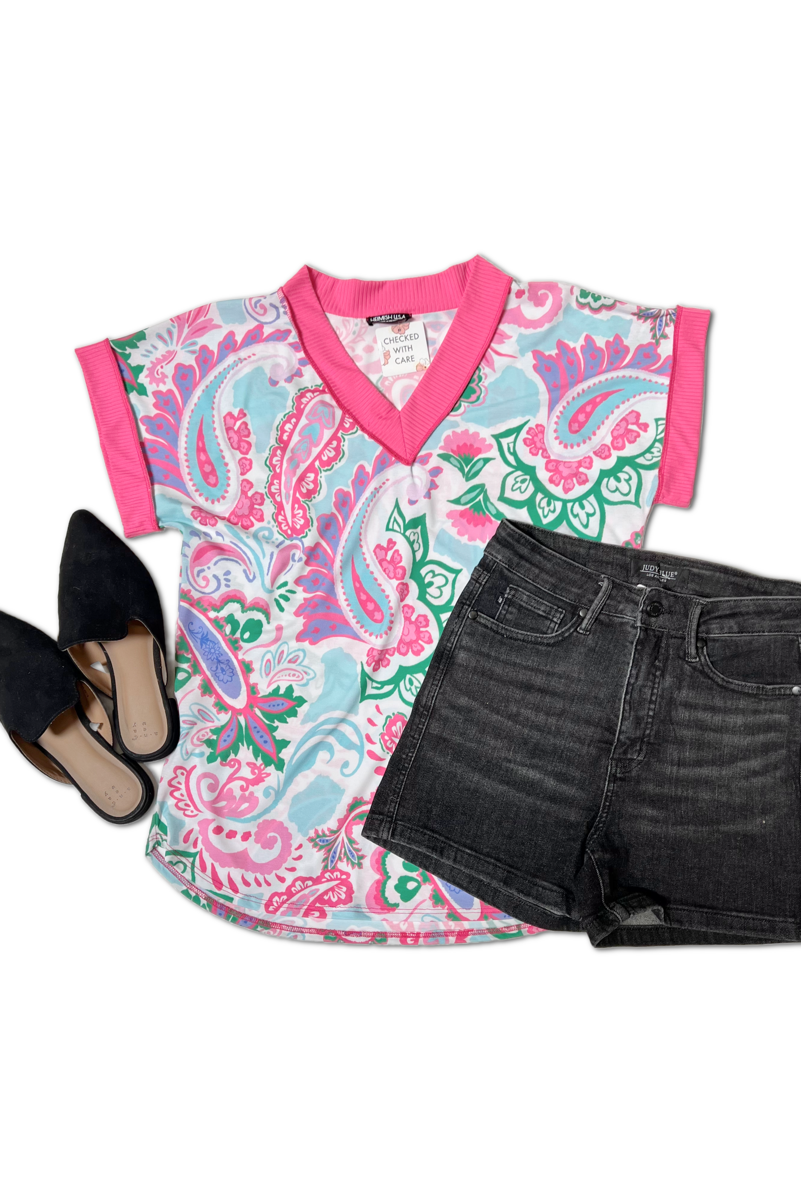 Electric Paisley - Short Sleeve Boutique Simplified