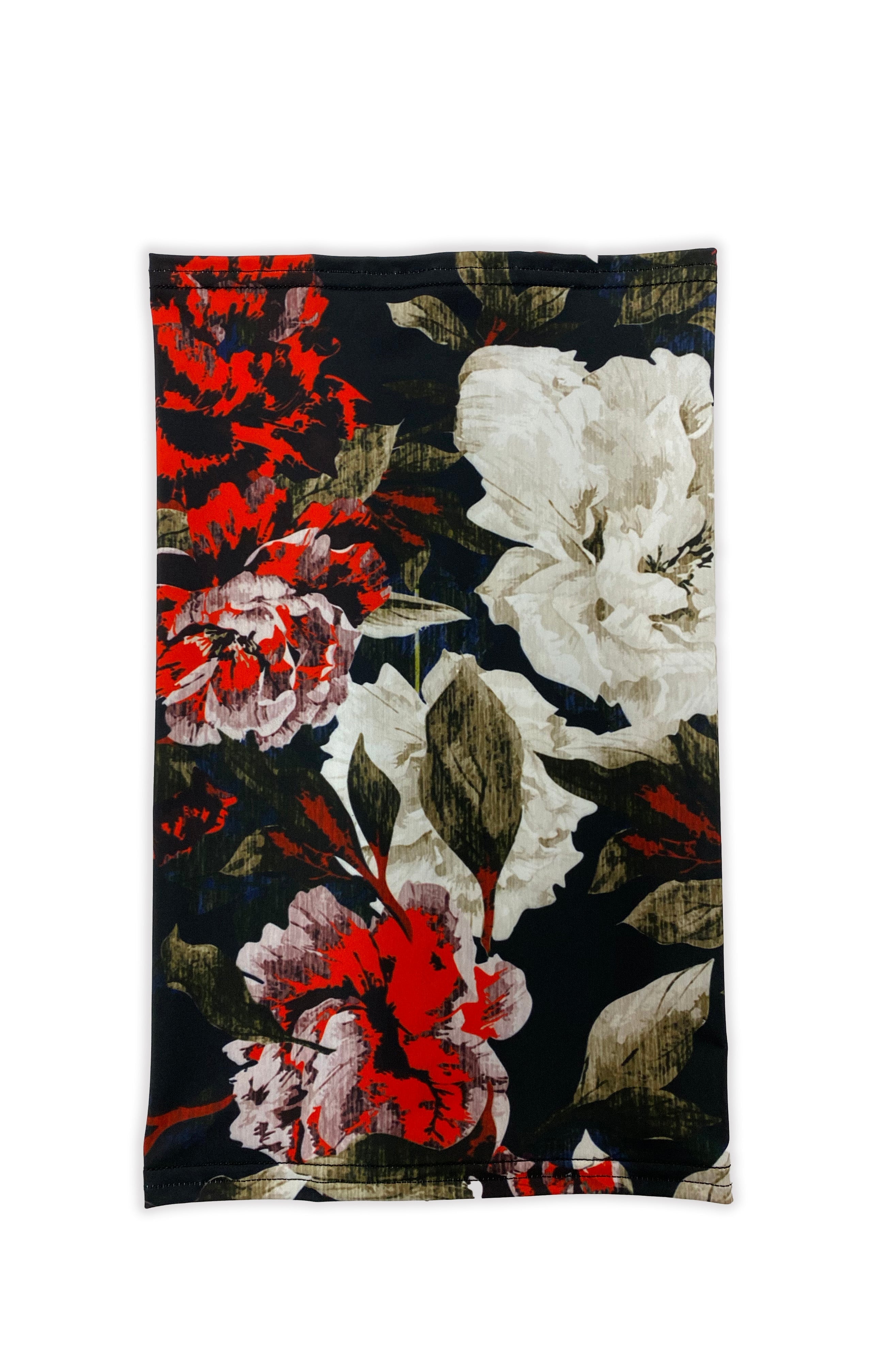 Black Floral Neck Gaiter *FINAL SALE* Colorado Threads Clothing
