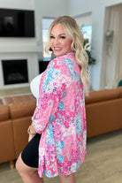 Lizzy Cardigan in Pink Patchwork Floral Ave Shops