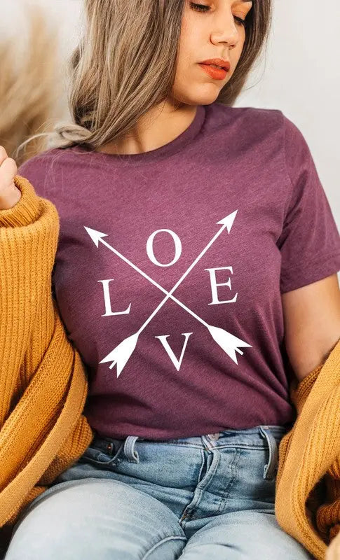 Love Arrows Valentines Day Graphic Tee Kissed Apparel
