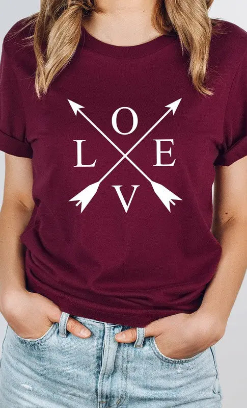 Love Arrows Valentines Day Graphic Tee Kissed Apparel