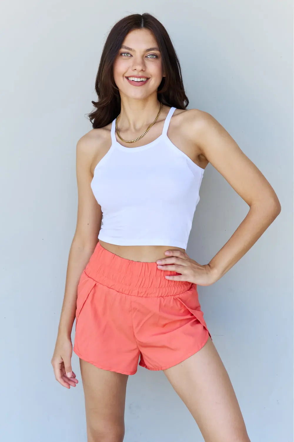 Ninexis Everyday Staple Soft Modal Short Strap Ribbed Tank Top in  Off White Ninexis