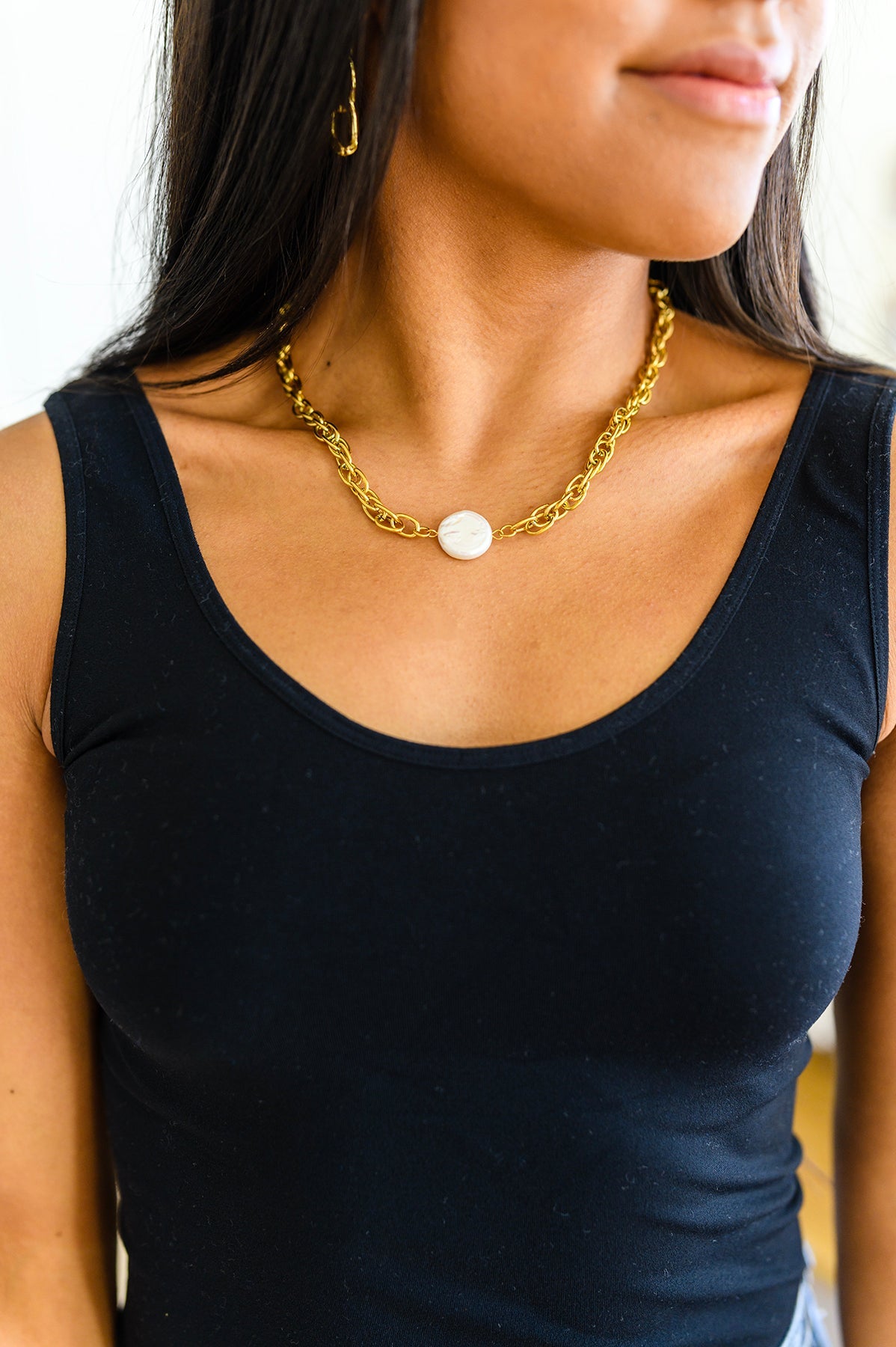 Ocean's Gold Shell Pendant Necklace Ave Shops