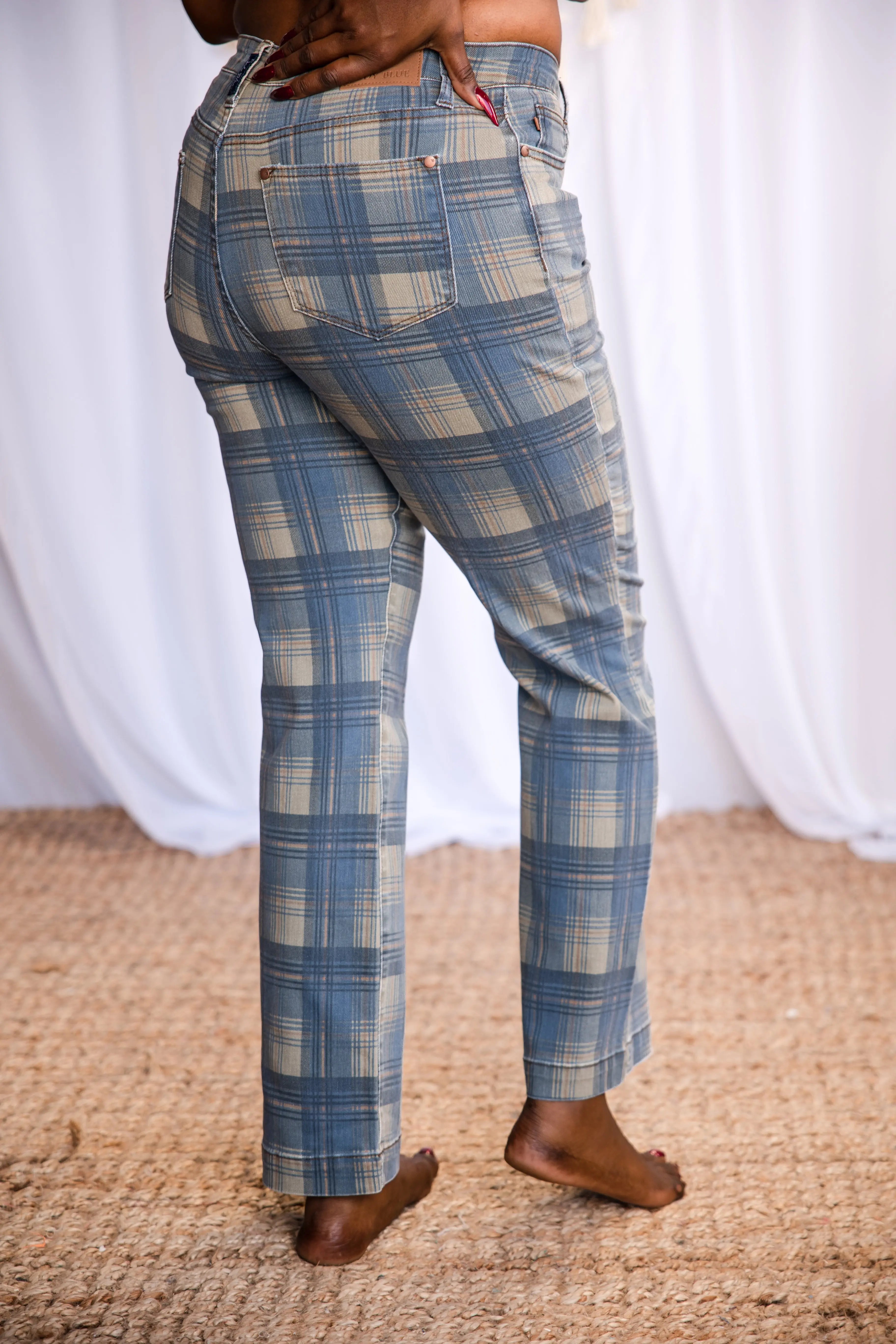 Perfectly Plaid - Judy Blue Straight Leg JB Boutique Simplified