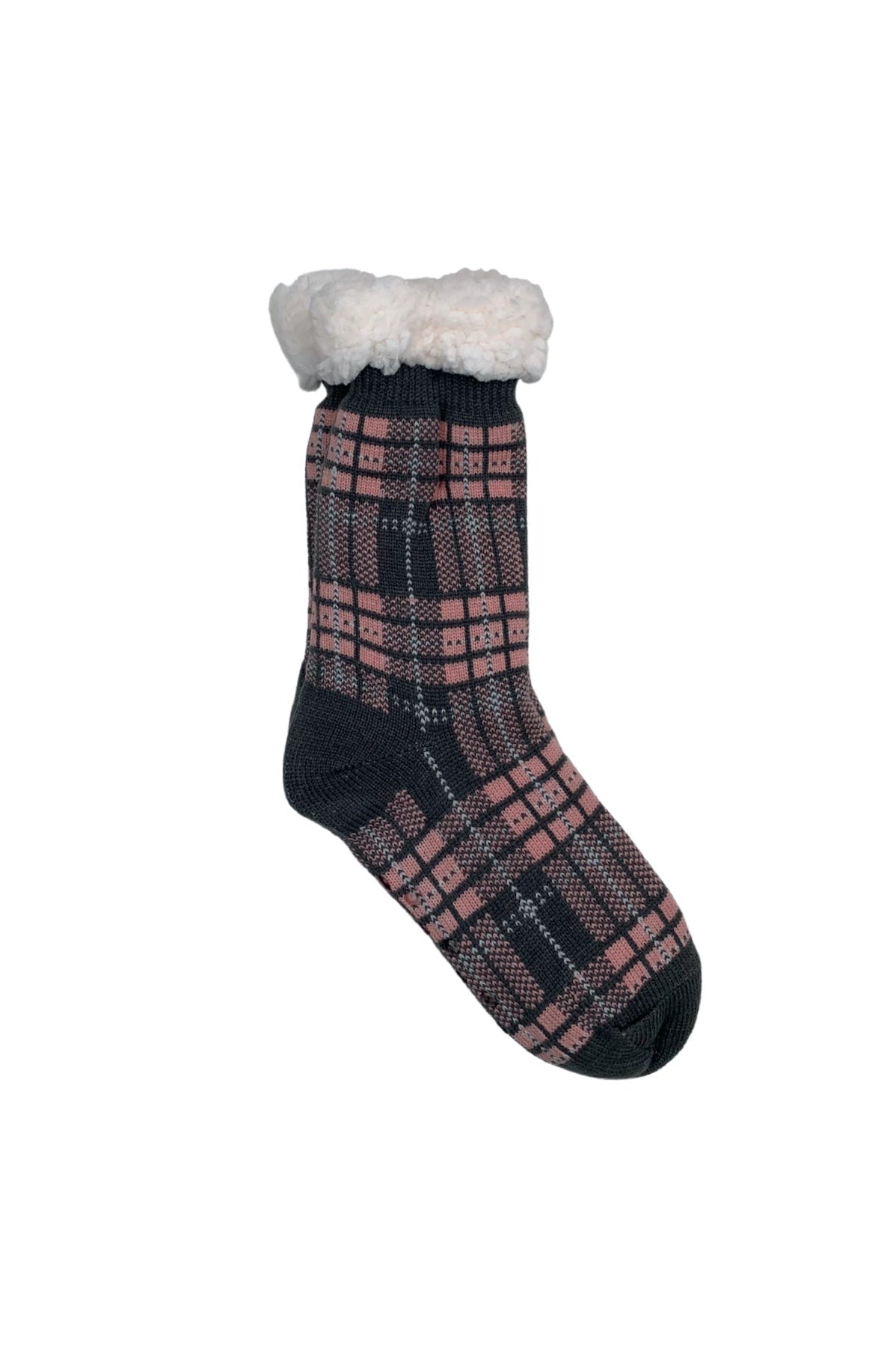 Plaid Fleece Lined Socks Accessories Boutique Simplified