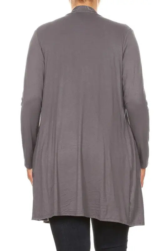 Plus size Knee length duster cardigan Moa Collection