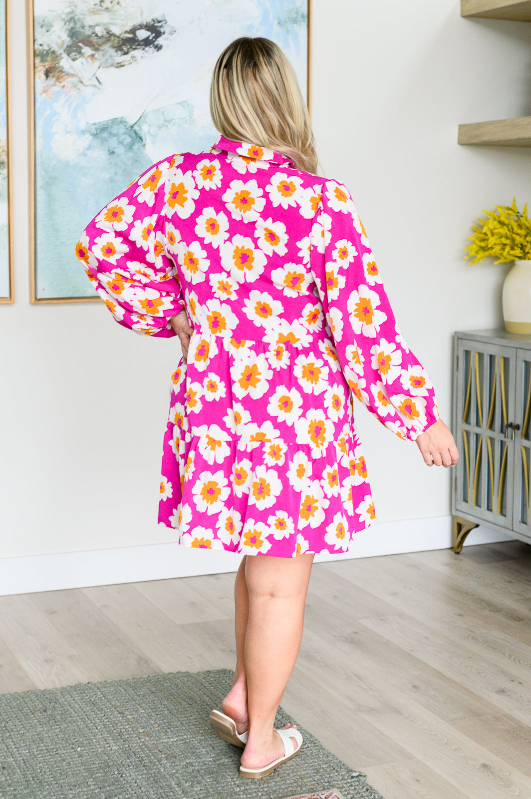 Magnificently Mod Floral Shirt Dress Ave Shops