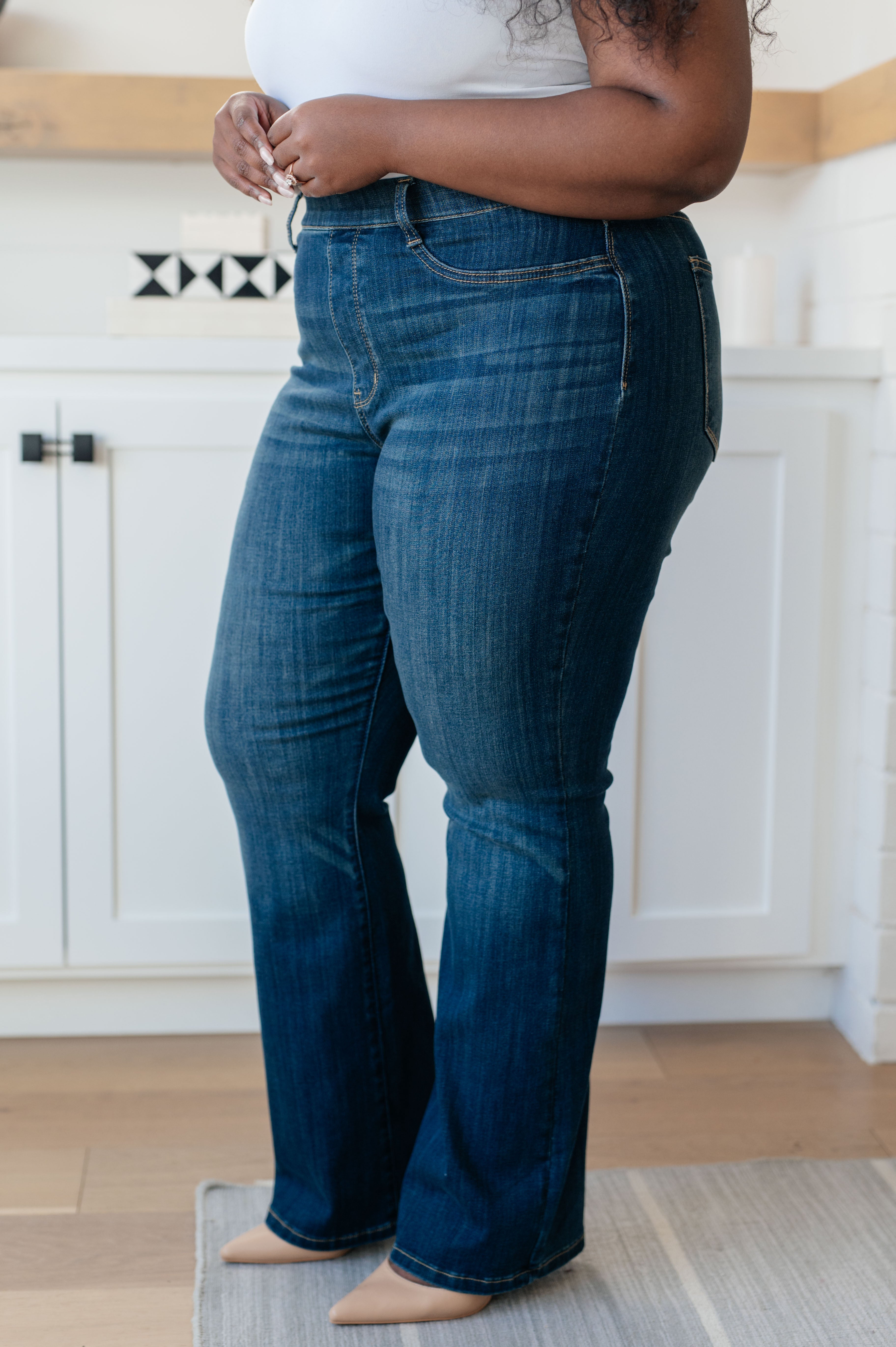 Ricki High Rise Pull On Slim Bootcut Jeans Ave Shops